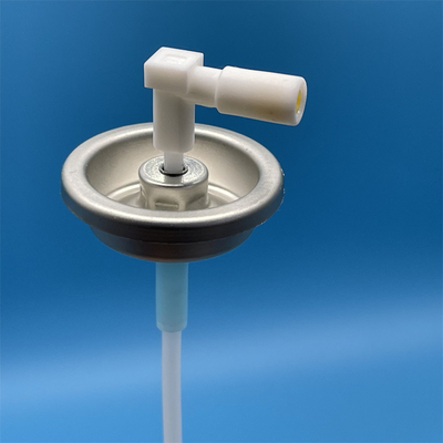 ซื้อ One Inch Metered Aerosol Valve with Sliver Color and plastis stem tinplate Mounting Cup การผลิตออนไลน์