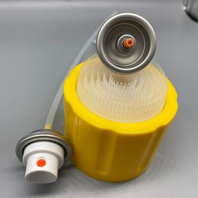 ซื้อ OEM Aerosol Valve with Brush Cap สําหรับบรรจุสเปรย์เครื่องทําความสะอาดฟอง การผลิตออนไลน์