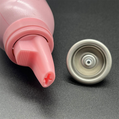 Eco Friendly Hair Mousse Dispenser Valve 1.2mm Orifice Aerosol Spray Valve สําหรับผมที่ยั่งยืน สายสกรีน & สายสกรีน