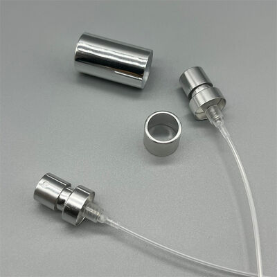 อลูมิเนียมพลาสติกเงินสีน้ําหอมปั๊มกับ Cap Chic Dispenser สําหรับน้ําหอม