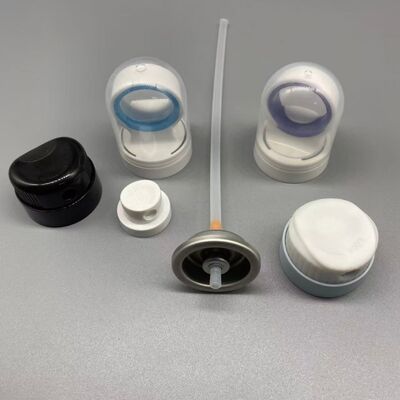 วาล์วกันแดด Aerosol ขนาด 1 นิ้ว พร้อมการออกแบบกันรั่วและการทํางาน 360 องศาสําหรับผลิตภัณฑ์สเปรย์ดูแลแดด