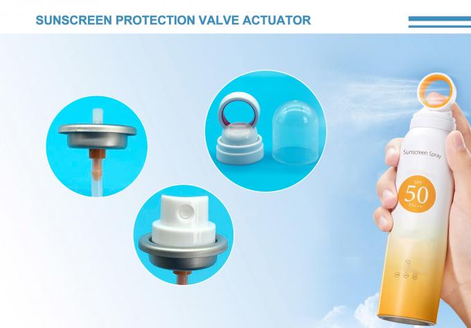 360° spray cap and aerosol valve close-up